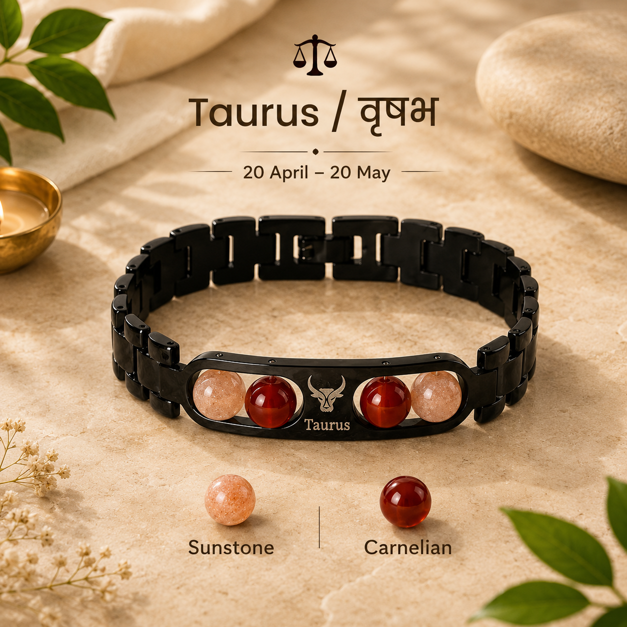 Taurus Zodiac Metal Bracelet