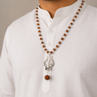 Shiv Rudraksha Mala with Om Shiva Trishul Pendant