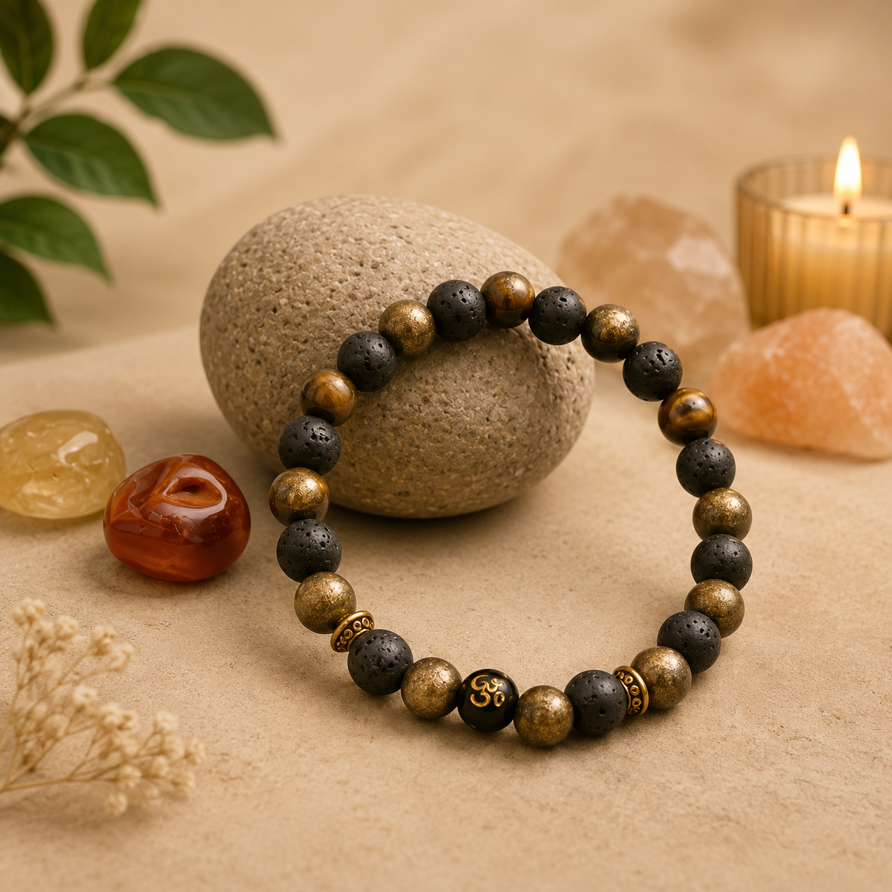Wealth OM Pyrite Bracelet