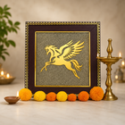 Flying Horse on Raw Pyrite Frame
