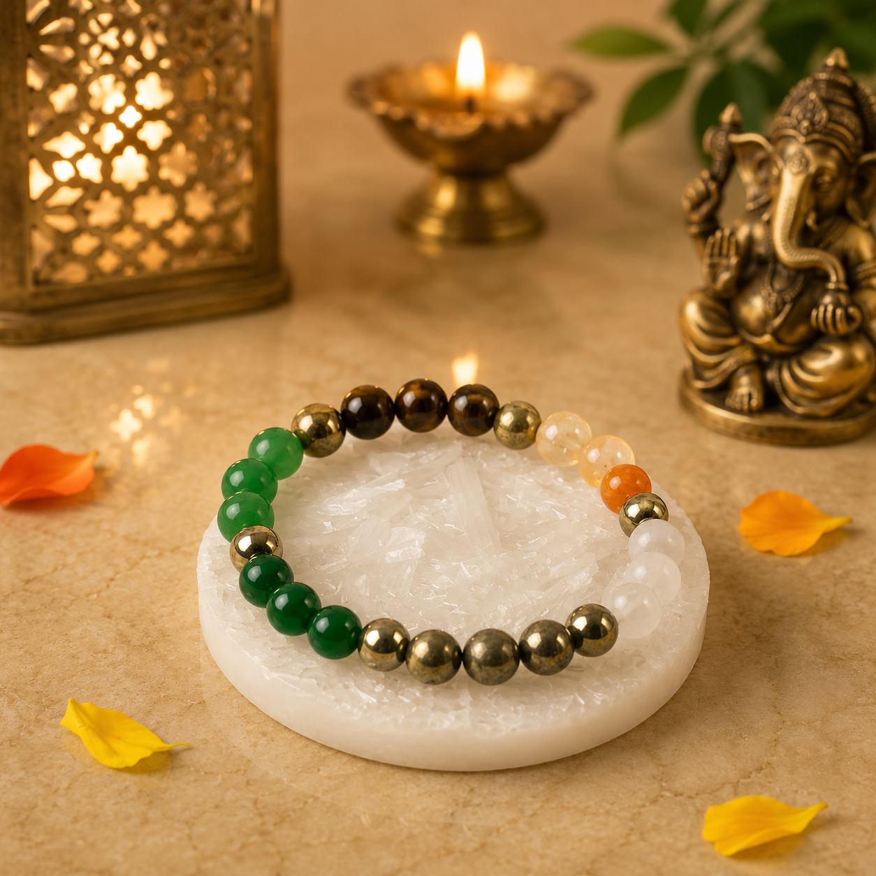 Dhan Yog Bracelet with FREE Raw Selenite Plate