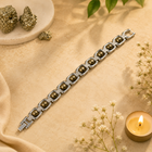 Metal Raw Pyrite Bracelet - Silver