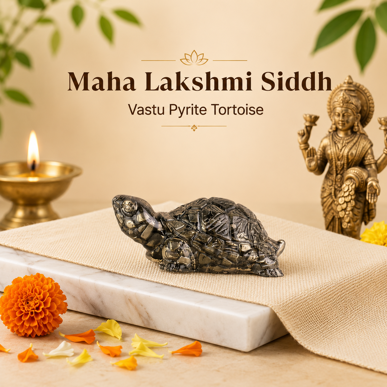 Maha Lakshmi Siddh Vastu Pyrite Tortoise (Kachhua)