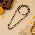 Divya Raksha Rudraksha & Karungali Mala with Silver Capping
