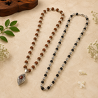 Divya Shankh Rudraksha Mala with Om Bead Karungali Mala