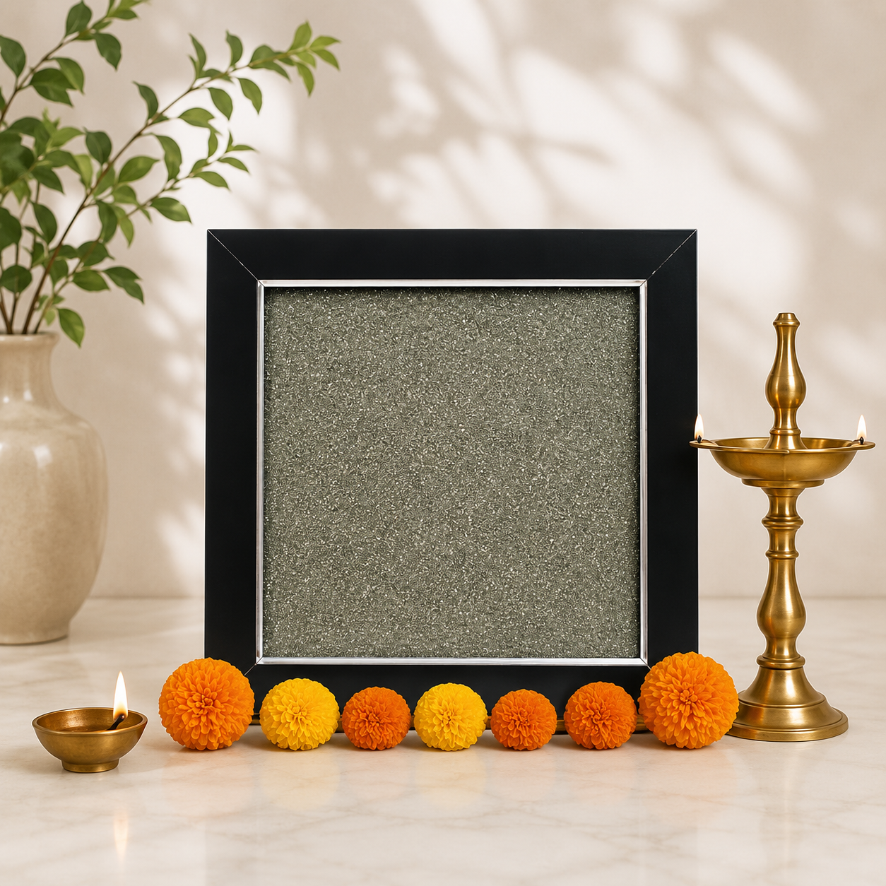 Raw Pyrite Dust Frame