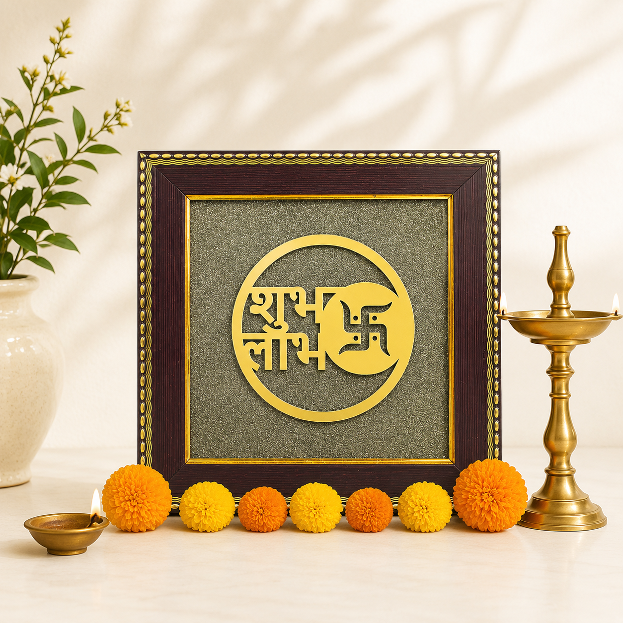 Shubh Labh on Raw Pyrite Frame