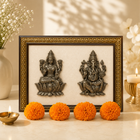 Pyrite Lakshmi - Ganesh Ji on Selenite Frame