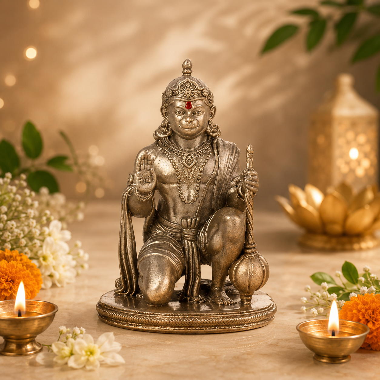 Limited Edition Siddh Triveni Hanuman Murti Gold