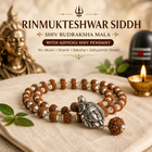 Rinmukteshwar Siddh Shiv Rudraksha Mala with Adiyogi Shiv Pendant