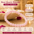 Rose Quartz Bracelet (Women - 6mm Beads)