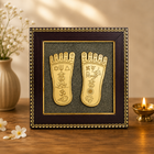Maa Lakshmi Charan Paduka on Pyrite Frame